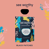 See Worthy Black Eye Patches - Innovative, Smart Adhesive Technology - Breathable & Comfortable Eyepatch for Lazy Eye - Soft Eye Patches, Concave Shape & Fun Designs (48 per Box) Packaging May Vary