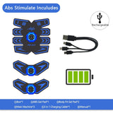 Abs Stimulator Ab Stimulator Rechargeable Ultimate Abs Stimulator for Men Women Abdominal Work Out Abs Power Fitness Abs Muscle Training Workout Equipment Portable Black