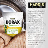 Harris Borax Powder Laundry Booster and Multipurpose Cleaner, 1.5lb (Lemon)