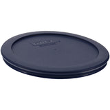 PYREX 7201-PC 4-Cup Dark Blue Round Replacement Lids - 3 pack - Original Genuine Pyrex - Made in the USA