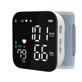 Wrist Blood Pressure Monitor Rechargeable Digital Automatic Blood Pressure Cuff for Home Use Portable Talking Bp Monitor Full Screen Led Display Adjustable Bp Cuffs with Carrying Case