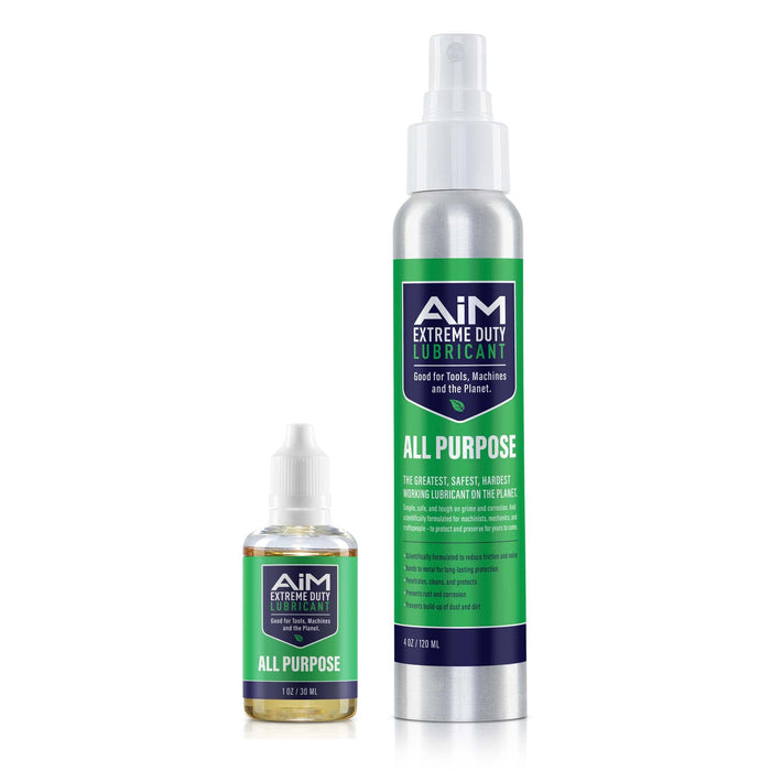 PlanetSafe AIM Extreme Duty Lubricant 1oz + 4oz Bundle, Non-Toxic, Safe, Odorless, Anti-Rust - Best Lube for Metal, Chains, Bearings - All-Purpose Industrial Lubricant