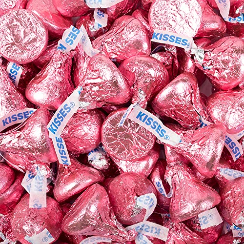 Pink Candy Milk Chocolate Kisses 270 ct Plus Exclusive Bonus Free Kiss Stickers