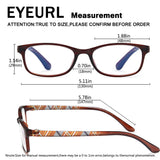 EYEURL Reading Glasses For Women - Blue Light Blocking Glasses Reduce Eyestrain - 2 Pack TR90 Frame Lightweight +0.0