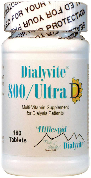 Dialyvite 800 Ultra D Multi-Vitamin Value Bottle (Renal Supplement) 180 Tablets