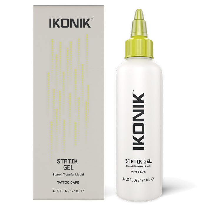 IKONIK Statik Tattoo Stencil Gel - Tattoo Transfer Gel for Tattoo Stencils | No Smear Image Transfer Gel & No Fade Stencil Gel for Tattooing | Easy Apply Photo Transfer Gel for Tattoo Stencil Ink, 6oz