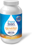 THERATEARS 1200mg Omega 3 Supplement for Eye Nutrition, Organic Flaxseed Triglyceride Fish Oil and Vitamin E, 180 Count