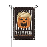 Trump garden flag 12 * 18inch funny halloween pumpkin flag garden flag outdoor decoration Courtyard lawn decoration