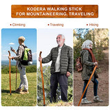 Kodera Wooden Cane, Walking Cane for Men and Women, Walking Sticks Wood for Men for Hiking, Wooden Walking Sticks for Hiking, Ergonomic Wood Walking Sticks for Seniors, 48 Inch