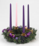 Purple Ribbon Advent Wreath