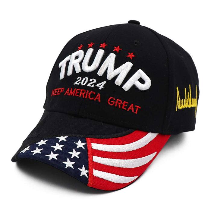 Trump 2024 Hat, Donald Trump 2024 Cap Keep America Great MAGA USA Embroidery Adjustable Baseball Cap