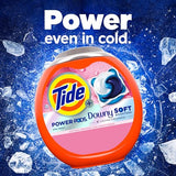 Tide Power PODs 2-in-1 Laundry Detergent Pods with Downy Soft Boosters, Lasting Freshness with April Fresh Scent, 63 Count