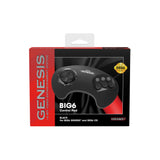 Retro-Bit BIG6 Controller Pad for SEGA Genesis - Original Port - Black