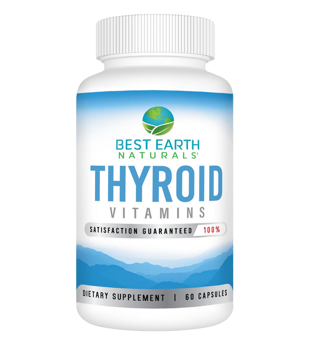 Best Earth Naturals Thyroid Support Supplement for Women and Men 30 Day Supply (60 Capsules)