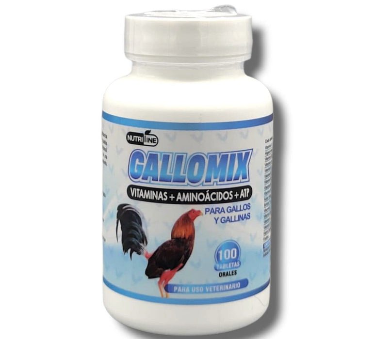 NUTRI-LINE GalloMix Multivitamin Booster for Rooster - Complete Supplement for Optimal Health and Performance - 100 Tablets