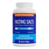 Fasting Salts Capsules: Pure Electrolytes for Fasting. Sodium, Potassium, Magnesium, Phosphorus. Fasting Electrolytes Supplement from Nutri-Align Fasting Range. 120 Capsules.