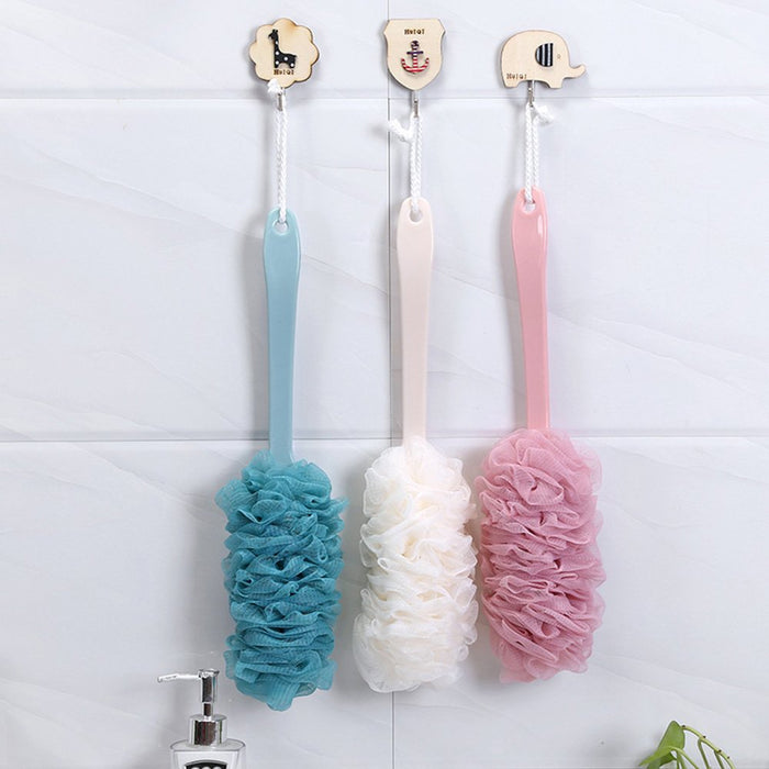 Arswin Back Scrubber for Shower, Loofah Long Handle Bath Body Brush, Soft Nylon Mesh Sponge On a Stick for Shower Men Women Kids Elderly, Exfoliating Scrub Cleaning Luffa for All Kinds of Skin(White)