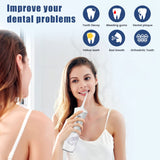 Portable Cordless Water Dental Flosser with 4 Jet Tips, 3 Modes Rechargeable Oral Irrigator for Teeth, Waterproof Dental Water Teeth Cleaner with 200ml Detachable Tank for Home Travel