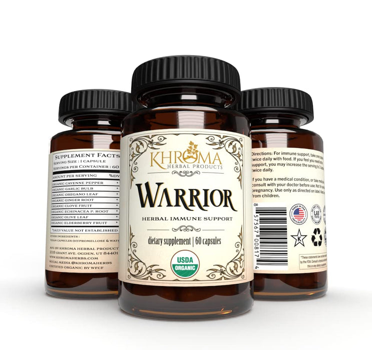 Warrior - Organic Immune System Support - Made with Nature's 8 Most Potent Immunity Defense Herbs