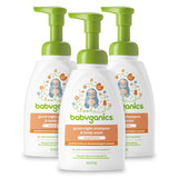 Babyganics Baby Shampoo + Body Wash Pump Bottle, Orange Blossom, Non-Allergenic and Tear-Free, 16 Fl Oz (Pack of 3), Packaging May Vary