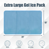 Tutmyrea Oversized 21"x13" Large Gel Ice Pack with Straps, Reusable Cold Pack with Soft Flannel Cover for Back Pain Relief, Cold Pads for Hip, Back Injuries, Aches, Swelling, Bruises, Blue