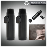 VOVCIG Snuff Bottle 2Pack,Portable Sniff Bullet,Snuff Bullet,With funnel(5.3 * 1.5cm,Black)