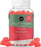 earth & elle Vegan Collagen Gummies for Women with Biotin & Vitamins - Hair Skin & Nails Gummy to Naturally Boost Collagen Production - Delicious Mixed Berry Flavor That is Easy to Chew - 60 Count