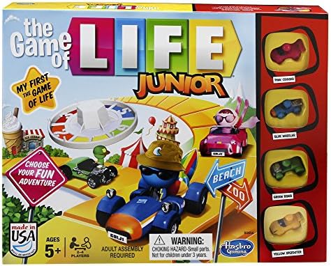 The Game of Life Junior Board Game | The Game of Life Game for Younger Kids | Ages 5 and Up | 2-4 Players | Family Games for Preschoolers | Kids Gifts
