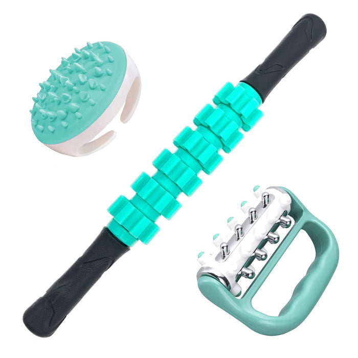 COZLOW 3-in-1 Fascia Roller Kit, Helps Reduce The Appearance of Cellulite, Helps Increase Circulation & Firms Skin, Fascia Massagers for Thighs, Hips, Arms & Body