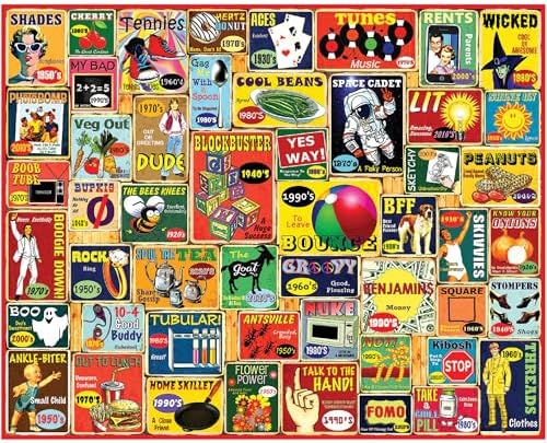 White Mountain Slang We Used Jigsaw Puzzles 1000 Pieces for Adults Children Grandparents Fun Collage Puzzles for Family