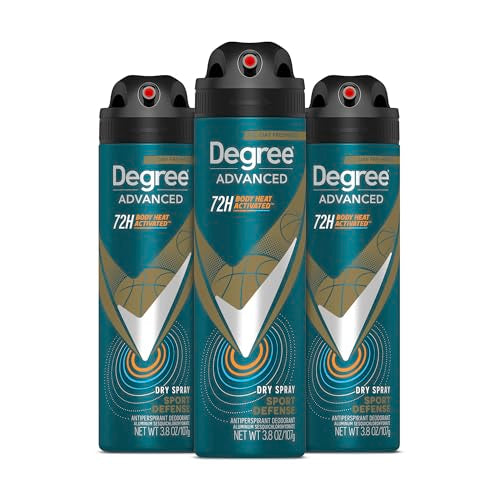 Degree Men Antiperspirant Deodorant Dry Spray Sport Defense 3 count Deodorant for Men 3.8 oz