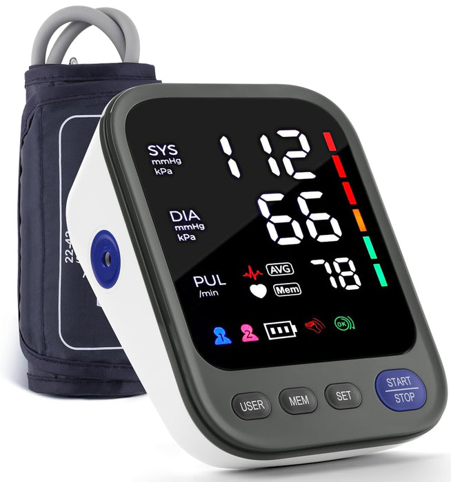 Blood Pressure Machine,Automatic Digital Upper Arm Blood Pressure Monitor with Adjustable Large Cuff Irregular Heartbeat