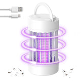 Bug Zapper Indoor & Outdoor,Electric Mosquito Zapper Killer Fly Zapper with Night Light Cordless USB Rechargeable Mosquito Repellent Outdoor Patio Fly Killer for Yard Patio Home - White