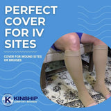 Kinship Comfort Brands Leg Skin Protector Sleeves for Men & Women Protect Sensitive Leg Skin from Bruising, Tears, Abrasions & Sun Exposure Toeless Sock Protector for Thin Leg Skin | 2 Pair