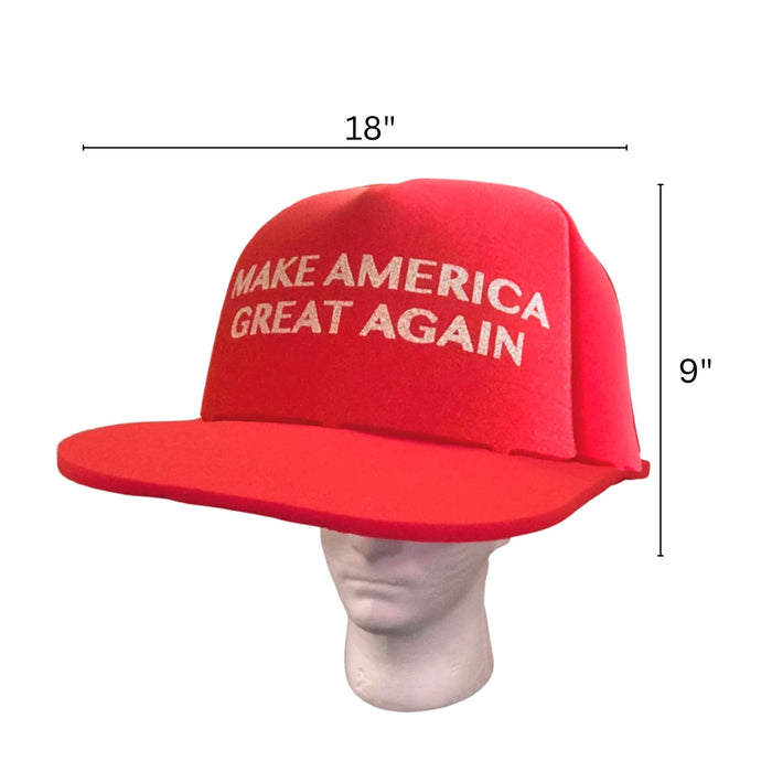 Pee-Litical Targets Giant MAGA Hat Trump 2024 Save America Hat Donald Trump Make America Great Again Adult Foam unisex one size fits Baseball cap