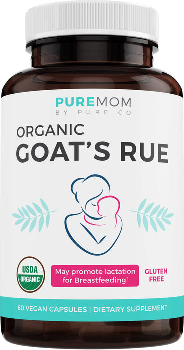 USDA Organic Goat's Rue - Increase Milk Supply for Breastfeeding & Herbal Lactation Support - Aid for Mothers - Non-GMO Goats Rue Lactation Supplement - 60 Vegan Capsules (No Pills, Tea, or Cookies)