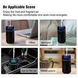 Unee Car Diffuser, USB Plug-in 100ml Mini Humidifier Essential Oil Diffuser Car Freshener Aromatherapy Diffuser(Black)