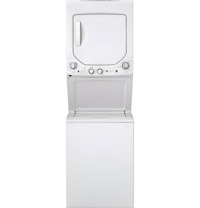 GE Unitized Spacemaker® 3.8 Cu. Ft. Washer and 5.9 Cu. Ft. Electric Dryer Laundry Center, 27-Inch, White – GUD24ESSMWW