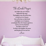 VWAQ The Lord's Prayer Bible Wall Decal Our Father Vinyl Wall Art Scripture Quote Faith Home Christian Decor Stickers