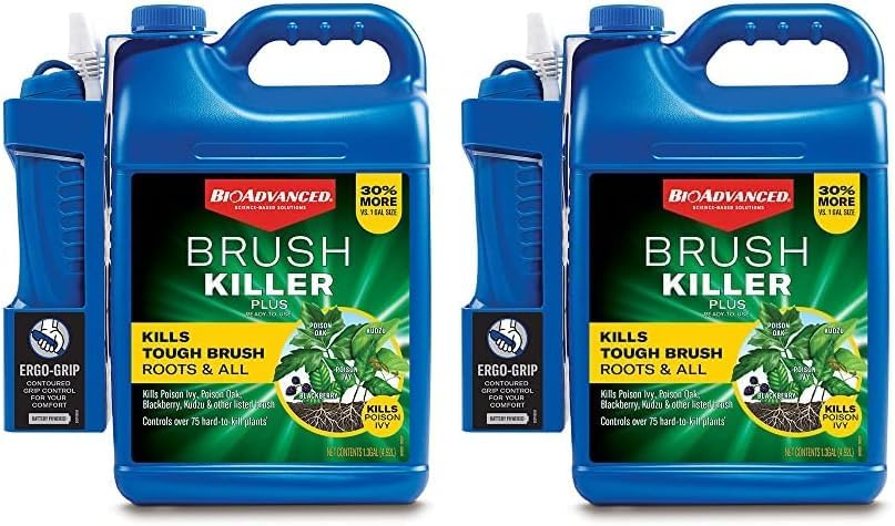BioAdvanced Brush Killer Plus, Ready-to-Use, 1.3 Gal – Kills Tough Brush Roots & All, Kills Poison Ivy (Pack of 2)