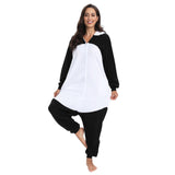 Wishliker Unisex Adult Onesie Costume Halloween Christmas Cosplay Animal Cartoon Pajamas Panda