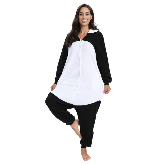 NAITOKE Adult Animal Onesie Halloween Costume Cosplay One-Piece Pajamas Women Man Teens Black