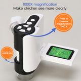 WINWEND Microscope for Kids - 1000X Portable Handheld Kids Mini Microscope | Telescope with Photo and Video Educational Science Toys | Age 3 4 5 6 7 8 9 10 11 12 Years Old Kids Christmas Birthday Gift