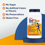 GNC TriFlex Fast-Acting | Improves Joint Comfort and Stiffness, Clinical Strength Doses of Glucosamine/Chondroitin and Boswellia- Plus Turmeric | 120 Caplets