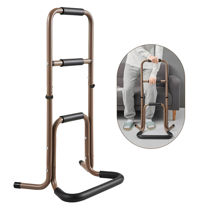 EasyVibe Aluminium Stand Up Assist for Elderly - Adjustale Height Sit to Stand Assist, Safe Help to Stand and Move Assist Devices with Anti-Slip Protector, Portable Lift Assist for Elderly from Floor