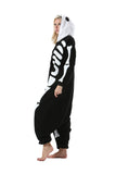 Skeleton Onesie Cosplay Halloween Costume Christmas Pajamas Unisex Adult Jumpsuit Animal Large