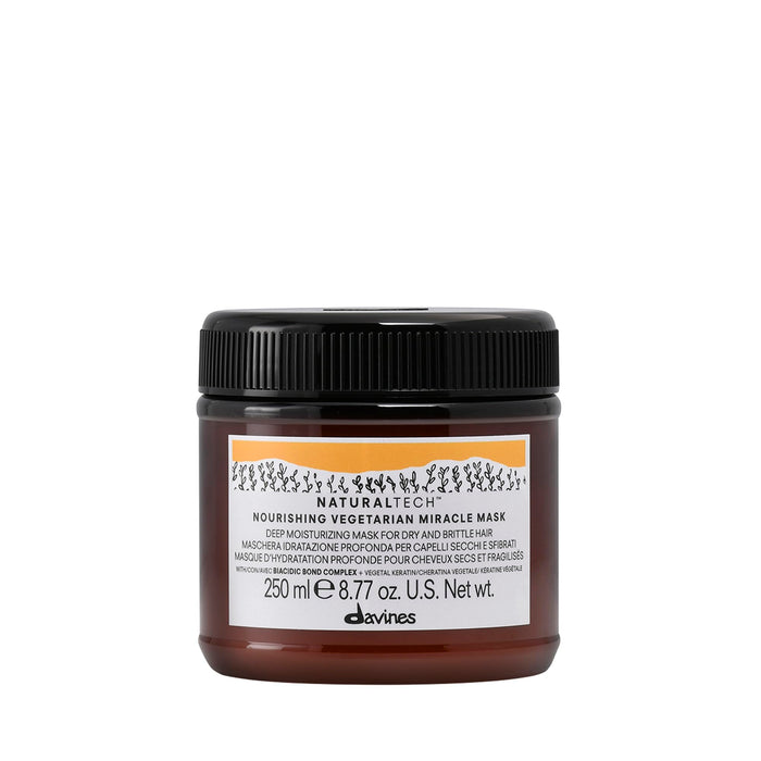 Davines Naturaltech NOURISHING Vegetarian Miracle Mask, Deep Moisturizing For Dry And Brittle Hair, 8.77 Fl. Oz.