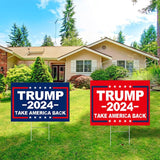 MAGJIUKE Donald Trump 2024 Yard Signs 18 X 12 Inches Double-Sided Printing Take America Back H-Shaped Metal Pipe, Billboard Voting Supports Elections Lawn Garden Open Space Courtyard Community Signs