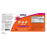 NOW Foods Supplements, P-5-P 50 mg with Coenzyme B-6 + Mg Bisglycinate, 90 Veg Capsules