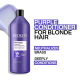 Redken Blondage Color Depositing Purple Conditioner | For Blonde Hair | Neutralizes Brass & Moisturizes Hair | With Pure Violet Pigments | 33.8 Fl Oz